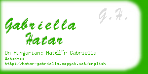 gabriella hatar business card